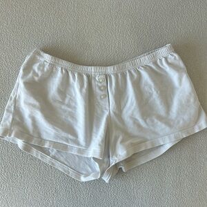 Brandy Melville White Pajama Shorts